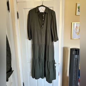 Tuckernuck Mabel Maxi Dress in Olive - Size L